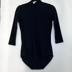 Artistic Dance Designs Black Long Sleeve Dance Leotard, size M